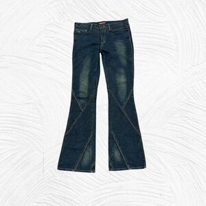 Vintage Maurice Malone All Over Zipper Flare Jeans Womens mid Rise‎ Hong Kong